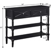 image:imageConvenience Concepts Country Oxford 2Drawer Console Table BlackBlack