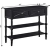 image:imageConvenience Concepts Country Oxford 2Drawer Console Table BlackBlack