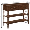 image:imageConvenience Concepts Country Oxford 2Drawer Console Table BlackEspresso