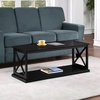 image:imageConvenience Concepts Coventry Coffee Table 47  Farmhouse Center Accent with Storage Shelf for Transitional Modern Living amp Family Room DriftwoodWhiteBlack