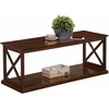 image:imageConvenience Concepts Coventry Coffee Table 47  Farmhouse Center Accent with Storage Shelf for Transitional Modern Living amp Family Room Espresso