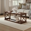 image:imageConvenience Concepts Coventry Coffee Table 47  Farmhouse Center Accent with Storage Shelf for Transitional Modern Living amp Family Room Espresso