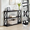 image:imageConvenience Concepts Coventry Console Table 42  Farmhouse Narrow Sofa Display Accent with Storage Shelves for Traditional Modern Living Room Entryway Hallway amp Bedroom BlackBlack