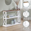 image:imageConvenience Concepts Coventry Console Table 42  Farmhouse Narrow Sofa Display Accent with Storage Shelves for Traditional Modern Living Room Entryway Hallway amp Bedroom BlackDriftwoodWhite
