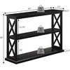 image:imageConvenience Concepts Coventry Console Table 42  Farmhouse Narrow Sofa Display Accent with Storage Shelves for Traditional Modern Living Room Entryway Hallway amp Bedroom BlackDriftwoodWhite