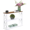image:imageConvenience Concepts Coventry Console Table 42  Farmhouse Narrow Sofa Display Accent with Storage Shelves for Traditional Modern Living Room Entryway Hallway amp Bedroom BlackDriftwoodWhite