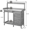 image:imageConvenience Concepts Deluxe 1 Drawer Potting Bench with Storage Cabinet and Shelves Light OakNatural Fir