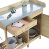 image:imageConvenience Concepts Deluxe 1 Drawer Potting Bench with Storage Cabinet and Shelves Light OakNatural Fir
