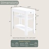 image:imageConvenience Concepts Designs2Go Baja Chairside End Table 2375  Transitional Narrow 3Tier Side Accent with Storage Drawer amp Shelves for Modern Living or Family Room Bedroom Nightstand BlackWhite