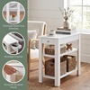 image:imageConvenience Concepts Designs2Go Baja Chairside End Table 2375  Transitional Narrow 3Tier Side Accent with Storage Drawer amp Shelves for Modern Living or Family Room Bedroom Nightstand BlackWhite