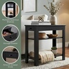 image:imageConvenience Concepts Designs2Go Baja Chairside End Table 2375  Transitional Narrow 3Tier Side Accent with Storage Drawer amp Shelves for Modern Living or Family Room Bedroom Nightstand BlackBlack