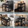 image:imageConvenience Concepts Designs2Go Baja Chairside End Table 2375  Transitional Narrow 3Tier Side Accent with Storage Drawer amp Shelves for Modern Living or Family Room Bedroom Nightstand BlackBlack