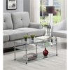 image:imageConvenience Concepts Designs2Go Classic Glass 3 Tier Coffee Table Glass
