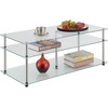 image:imageConvenience Concepts Designs2Go Classic Glass 3 Tier Coffee Table Glass