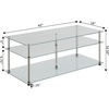 image:imageConvenience Concepts Designs2Go Classic Glass 3 Tier Coffee Table Glass