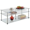 image:imageConvenience Concepts Designs2Go Classic Glass 3 Tier Coffee Table Glass