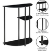image:imageConvenience Concepts Designs2Go Classic Glass 3 Tier Display Entryway Hall Console Table 23  Modern Display with Storage Shelves for Living amp Family Room Bedroom Bathroom Office BlackBlack