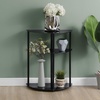 image:imageConvenience Concepts Designs2Go Classic Glass 3 Tier Display Entryway Hall Console Table 23  Modern Display with Storage Shelves for Living amp Family Room Bedroom Bathroom Office BlackBlack