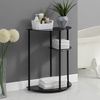 image:imageConvenience Concepts Designs2Go Classic Glass 3 Tier Display Entryway Hall Console Table 23  Modern Display with Storage Shelves for Living amp Family Room Bedroom Bathroom Office BlackBlack