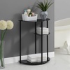 image:imageConvenience Concepts Designs2Go Classic Glass 3 Tier Display Entryway Hall Console Table 23  Modern Display with Storage Shelves for Living amp Family Room Bedroom Bathroom Office BlackBlack