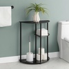 image:imageConvenience Concepts Designs2Go Classic Glass 3 Tier Display Entryway Hall Console Table 23  Modern Display with Storage Shelves for Living amp Family Room Bedroom Bathroom Office BlackBlack