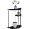 image:imageConvenience Concepts Designs2Go Classic Glass 3 Tier Display Entryway Hall Console Table 23  Modern Display with Storage Shelves for Living amp Family Room Bedroom Bathroom Office BlackBlack