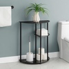 image:imageConvenience Concepts Designs2Go Classic Glass 3 Tier Display Entryway Hall Console Table 23  Modern Display with Storage Shelves for Living amp Family Room Bedroom Bathroom Office BlackBlack