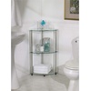 image:imageConvenience Concepts Designs2Go Classic Glass 3Tier Corner Shelf 1375  Modern Media Bookshelf with Storage Shelves for Living Room Display Storage Shelves for Family Room Bathroom Office GlassChrome