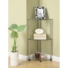 image:imageConvenience Concepts Designs2Go Classic Glass 3Tier Corner Shelf 1375  Modern Media Bookshelf with Storage Shelves for Living Room Display Storage Shelves for Family Room Bathroom Office GlassChrome