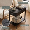 image:imageConvenience Concepts Designs2Go Ensenada Chairside End Table 2375  Transitional Narrow Side Accent with Storage Drawer amp Shelf for Modern Living or Family Room Bedroom Nightstand BlackBlack