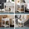 image:imageConvenience Concepts Designs2Go Ensenada Chairside End Table 2375  Transitional Narrow Side Accent with Storage Drawer amp Shelf for Modern Living or Family Room Bedroom Nightstand BlackWhite