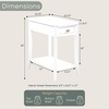 image:imageConvenience Concepts Designs2Go Ensenada Chairside End Table 2375  Transitional Narrow Side Accent with Storage Drawer amp Shelf for Modern Living or Family Room Bedroom Nightstand BlackWhite