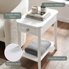 image:imageConvenience Concepts Designs2Go Ensenada Chairside End Table 2375  Transitional Narrow Side Accent with Storage Drawer amp Shelf for Modern Living or Family Room Bedroom Nightstand BlackWhite