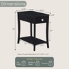 image:imageConvenience Concepts Designs2Go Ensenada Chairside End Table 2375  Transitional Narrow Side Accent with Storage Drawer amp Shelf for Modern Living or Family Room Bedroom Nightstand BlackBlack