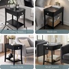 image:imageConvenience Concepts Designs2Go Ensenada Chairside End Table 2375  Transitional Narrow Side Accent with Storage Drawer amp Shelf for Modern Living or Family Room Bedroom Nightstand BlackBlack