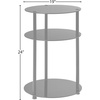 image:imageConvenience Concepts Designs2Go Midnight Classic 3Tier Round Glass Side Table Black Glass 1575 in x 1575 in x 245 inBlack Glass