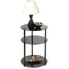 image:imageConvenience Concepts Designs2Go Midnight Classic 3Tier Round Glass Side Table Black Glass 1575 in x 1575 in x 245 inBlack Glass