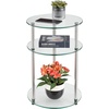 image:imageConvenience Concepts Designs2Go Midnight Classic 3Tier Round Glass Side Table Black Glass 1575 in x 1575 in x 245 inGlass