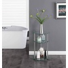 image:imageConvenience Concepts Designs2Go Midnight Classic 3Tier Round Glass Side Table Black Glass 1575 in x 1575 in x 245 inGlass
