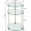 image:imageConvenience Concepts Designs2Go Midnight Classic 3Tier Round Glass Side Table Black Glass 1575 in x 1575 in x 245 inGlass