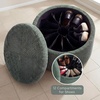 image:imageConvenience Concepts Designs4Comfort Round Corduroy Shoe Ottoman 22  Upholstered Footstool Small Table amp Seat with Storage Compartment for Living Room Bedroom Dark Sage Green CorduroyDark Sage Green Corduroy