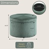 image:imageConvenience Concepts Designs4Comfort Round Corduroy Shoe Ottoman 22  Upholstered Footstool Small Table amp Seat with Storage Compartment for Living Room Bedroom Dark Sage Green CorduroyDark Sage Green Corduroy