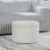 image:imageConvenience Concepts Designs4Comfort Round Corduroy Shoe Ottoman 22  Upholstered Footstool Small Table amp Seat with Storage Compartment for Living Room Bedroom Dark Sage Green CorduroyIvory Corduroy