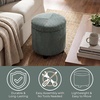 image:imageConvenience Concepts Designs4Comfort Round Corduroy Storage Ottoman 1575  Upholstered Footstool Seat amp Small Table for Living Room Office Bedroom amp Entryway Dark Green Sage CorduroyDark Sage Green Corduroy