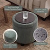 image:imageConvenience Concepts Designs4Comfort Round Corduroy Storage Ottoman 1575  Upholstered Footstool Seat amp Small Table for Living Room Office Bedroom amp Entryway Dark Green Sage CorduroyDark Sage Green Corduroy
