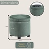 image:imageConvenience Concepts Designs4Comfort Round Corduroy Storage Ottoman 1575  Upholstered Footstool Seat amp Small Table for Living Room Office Bedroom amp Entryway Dark Green Sage CorduroyDark Sage Green Corduroy