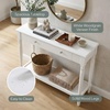 image:imageConvenience Concepts French Country Manor Hall Table 315  2 Tier Narrow Farmhouse Transitional Accent with Storage Drawer amp Shelf for Living Room Entryway Hallway or Bedroom White
