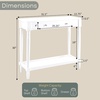 image:imageConvenience Concepts French Country Manor Hall Table 315  2 Tier Narrow Farmhouse Transitional Accent with Storage Drawer amp Shelf for Living Room Entryway Hallway or Bedroom White