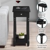image:imageConvenience Concepts French Country Regent Chairside End Table 2375  3 Tier Narrow Farmhouse Side Accent with Storage Drawer amp Shelf for Transitional Living Room Bedroom Nightstand Black