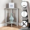 image:imageConvenience Concepts Graystone 2 Tier Corner Plant Stand 31 Industrial Indoor Accent for Plants Vases amp Antiques Urban Modern Design for The Living Room Hallway amp Entryway Faux BirchWhite